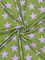 1 Yard Lilac and Green 80% Polyester 20% Spandex Star Print Spandex Fabric Four Way Stretch 58"/60" Width